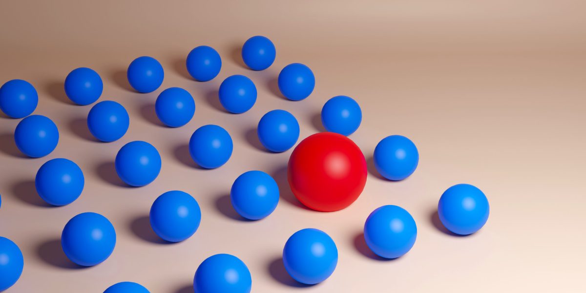 Concept background for Leadership, Uniqueness, Outlier and Winne